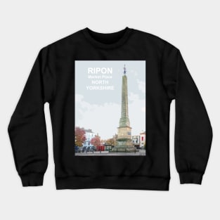 Ripon, North Yorkshire. Travel poster Crewneck Sweatshirt